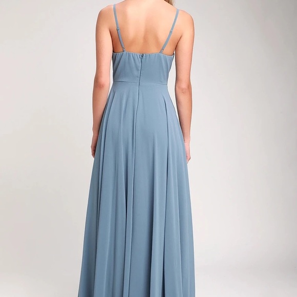 Lulus All About Love Slate Blue Maxi Dress - Picture 3 of 5